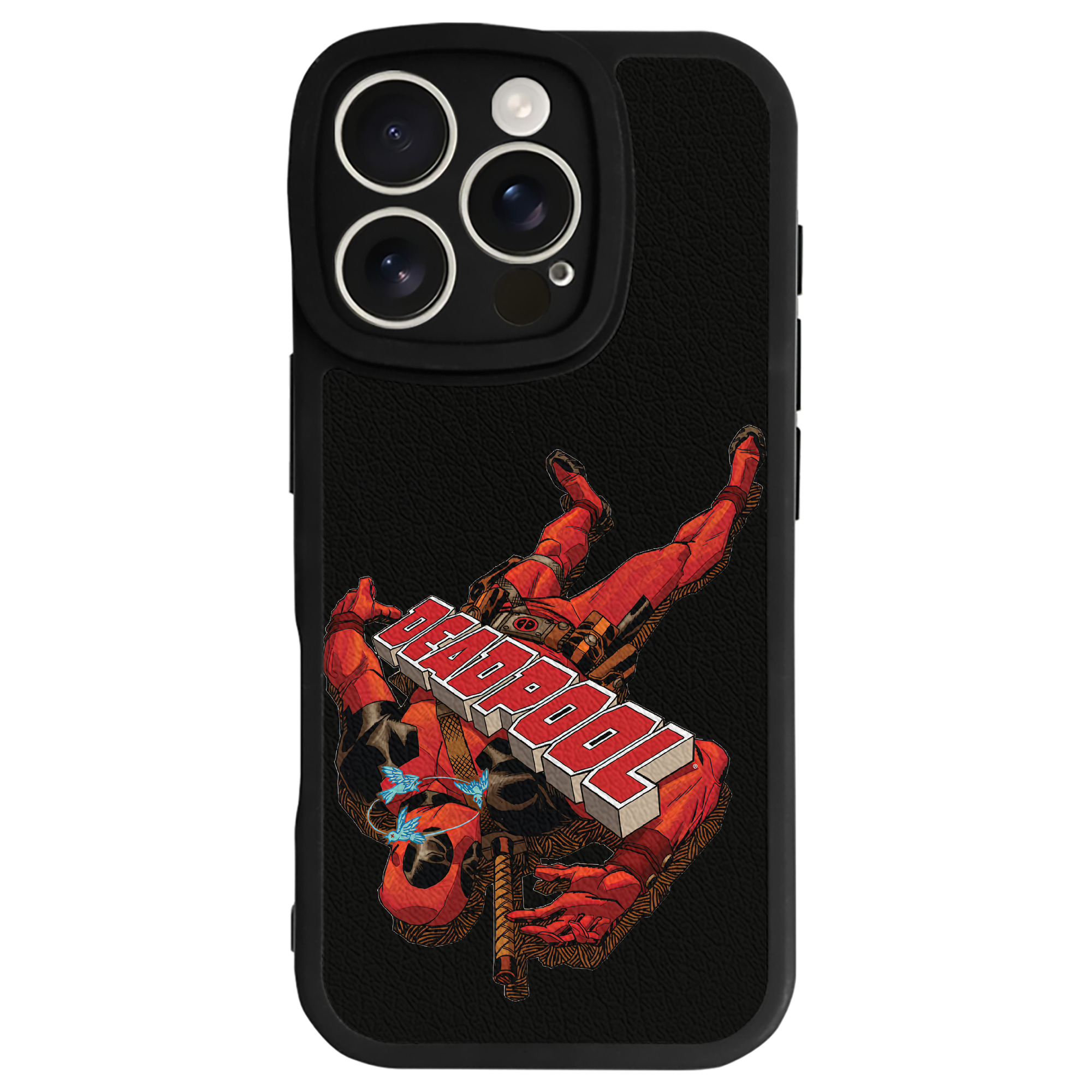 （画像用） Deadpool デッドプール 【iPhone 16シリーズ対応】シリコンスマホケース（レザー調） 材質：シリコン